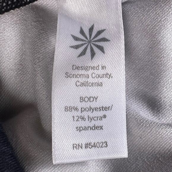 Athleta Legging Sz M Yoga Capri Pants‎ Cross Training Silver Running Black - Picture 10 of 10